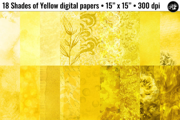 18 Shades of Yellow: Textured Backgrounds for Design