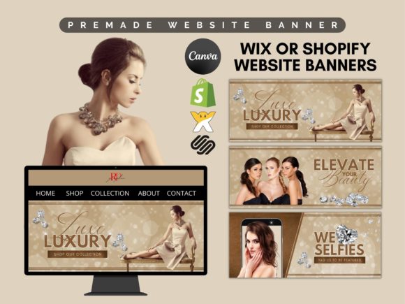 Bookah Beauty Premade Website Banner DIY