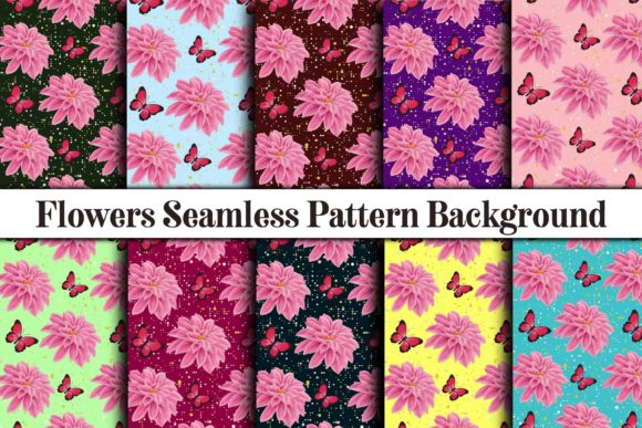 Enhancing Digital and Print Projects with High-Resolution Flowers Seamless Pattern Backgrounds