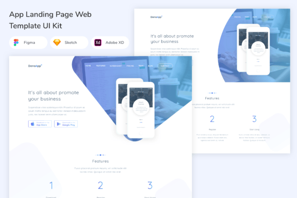 Streamlining Mobile App Launches with a Modern App Landing Page Web Template UI Kit