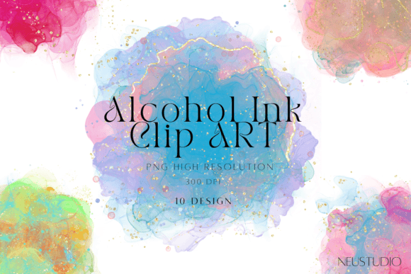 Unleashing Creativity with High-Resolution Abstract Watercolor and Alcohol Ink Clipart
