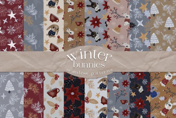Winter Seamless Patterns: Cozy Digital Papers